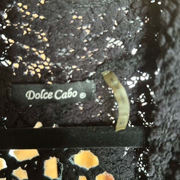 Dolce Cabo Black Chenille Knit Cardigan Size XL - Picture 2 of 7